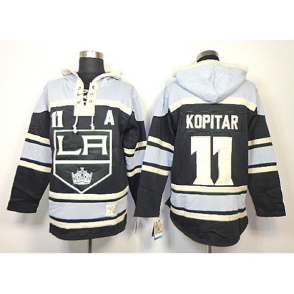 Old Time Hockey Los Angeles Kings #11 Anze Kopitar Black Hoodie