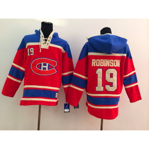 Old Time Hockey Montreal Canadiens #19 Larry Robinson Red Hoodie