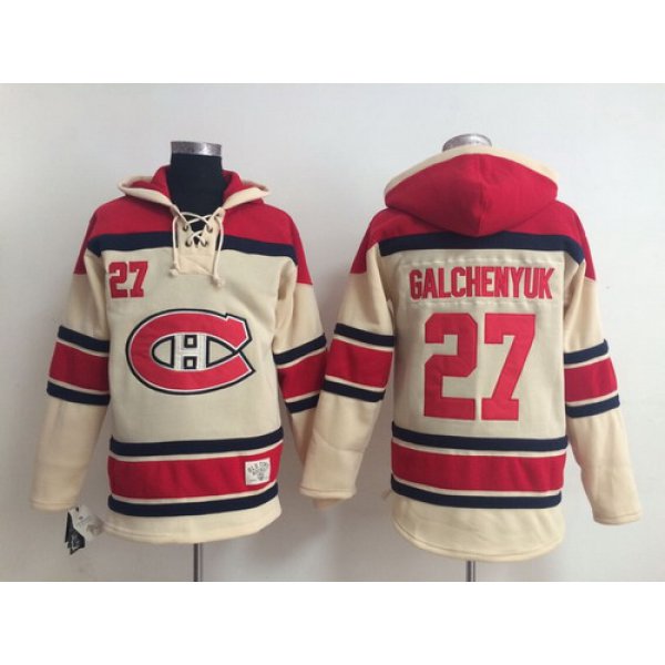 Old Time Hockey Montreal Canadiens #27 Alex Galchenyuk Cream Hoodie