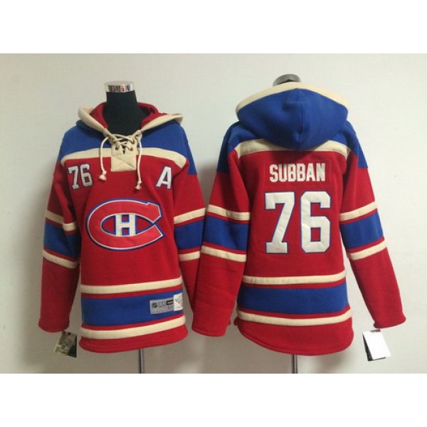 Old Time Hockey Montreal Canadiens #76 P.K. Subban Red Kids Hoodie