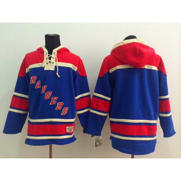 Old Time Hockey New York Rangers Blank Light Blue Hoodie