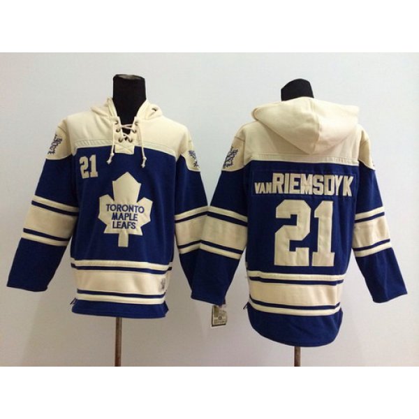 Old Time Hockey Toronto Maple Leafs #21 James van Riemsdyk Navy Blue Hoodie