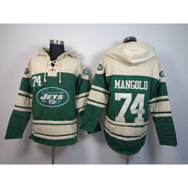New York Jets #74 Nick Mangold 2014 Green Hoodie