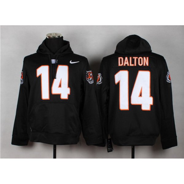 Nike Cincinnati Bengals #14 Andy Dalton Black Hoodie