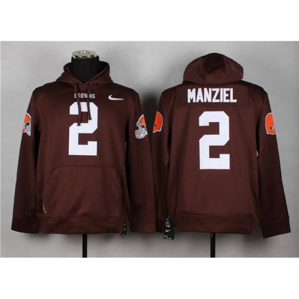 Nike Cleveland Browns #2 Johnny Manziel Brown Hoodie