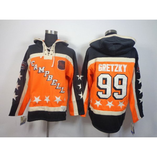 Old Time Hockey Edmonton Oilers #99 Wayne Gretzky Orange All-Star Hoodie