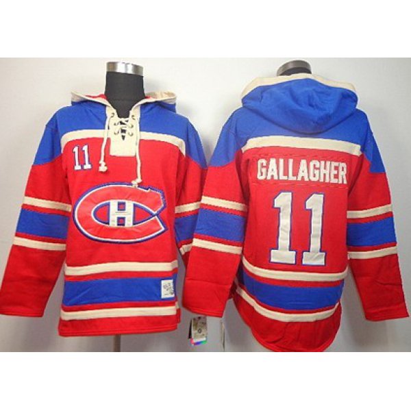 Old Time Hockey Montreal Canadiens #11 Brendan Gallagher Red Hoodie