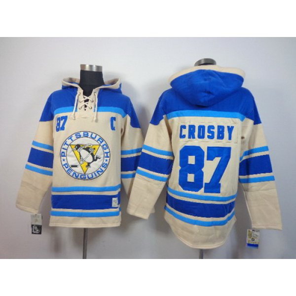 Old Time Hockey Pittsburgh Penguins #87 Sidney Crosby Cream Hoodie