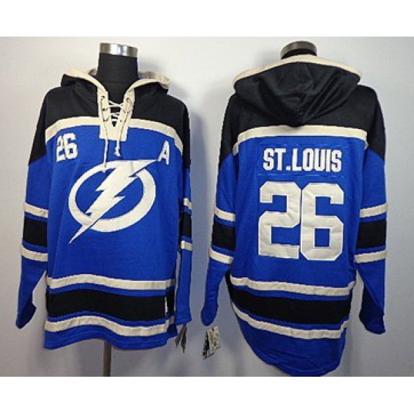 Old Time Hockey Tampa Bay Lightning #26 Martin St. Louis Blue Hoodie