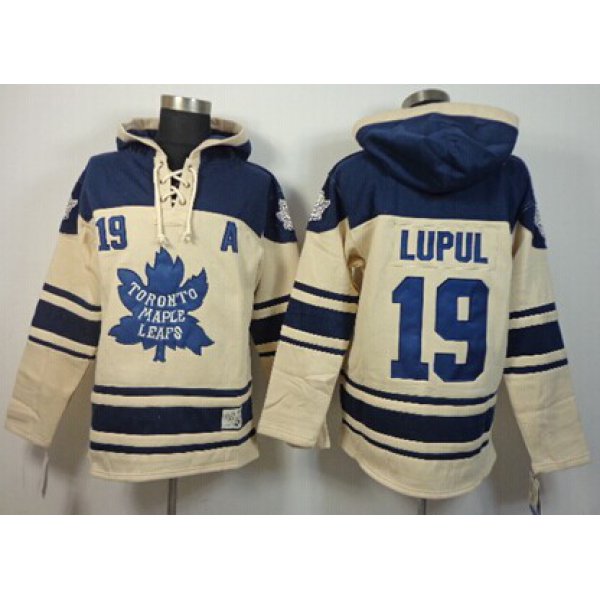 Old Time Hockey Toronto Maple Leafs #19 Joffrey Lupul Cream Hoodie