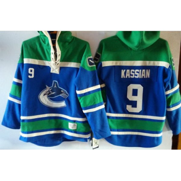 Old Time Hockey Vancouver Canucks #9 Zack Kassian Blue Hoodie
