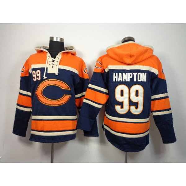 Chicago Bears #99 Dan Hampton 2014 Blue Hoodie