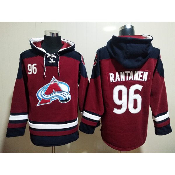 Men's Colorado Avalanche #96 Mikko Rantanen NEW Dark Red Hoodie