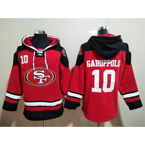 Men's San Francisco 49ers #10 Jimmy Garoppolo Red Team Color New NFL Hoodie