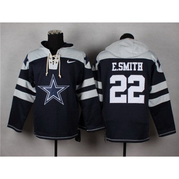 Nike Dallas Cowboys #22 Emmitt Smith 2014 Blue Hoodie