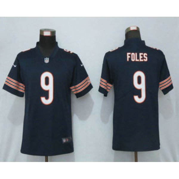 Women's Chicago Bears #9 Nick Foles Blue 2017 Vapor Untouchable Stitched NFL Nike Limited Jersey