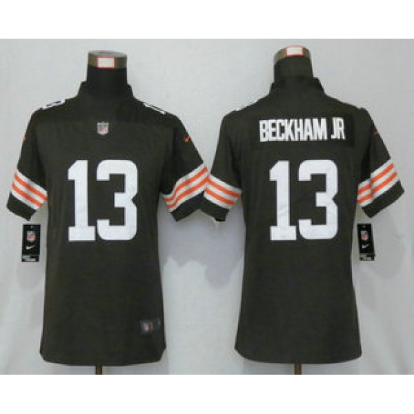 Women's Cleveland Browns #13 Odell Beckham Jr Brown 2020 NEW Vapor Untouchable Stitched NFL Nike Limited Jersey