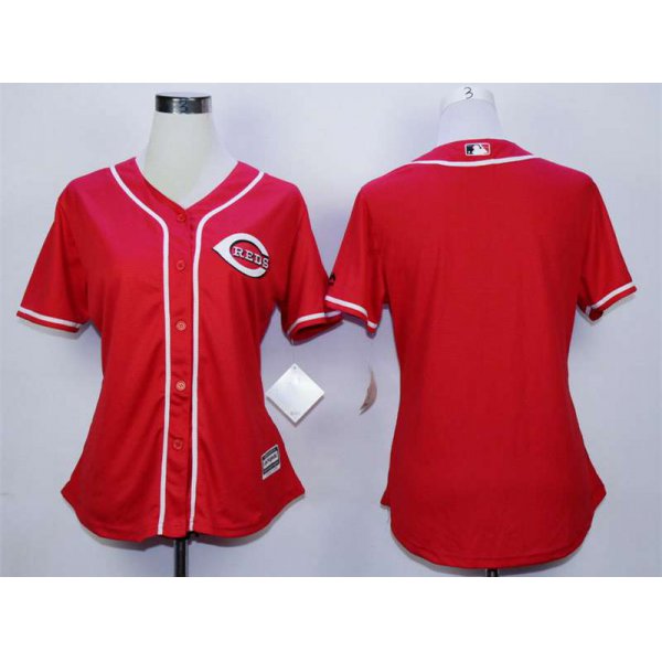 Cincinnati Reds Blank Red Women New Cool Base Jersey