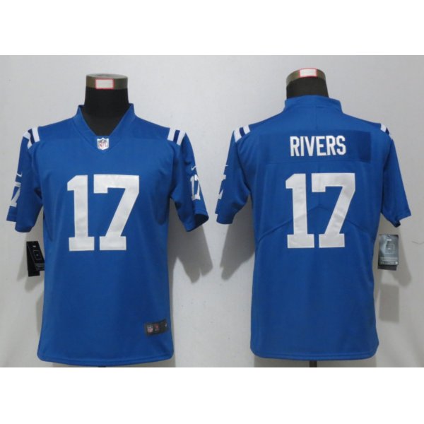 Women's Indianapolis Colts #17 Philip Rivers Royal Blue 2020 Vapor Untouchable Stitched NFL Nike Limited Jersey