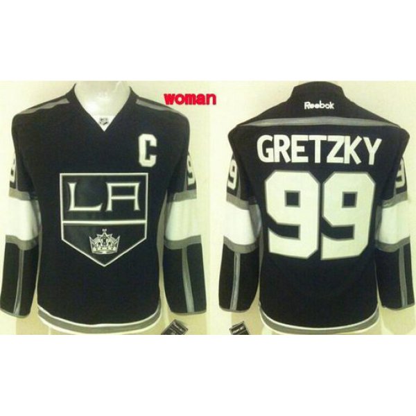 Women's Los Angeles Kings #99 Wayne Gretzky Reebok Black Hockey Jersey