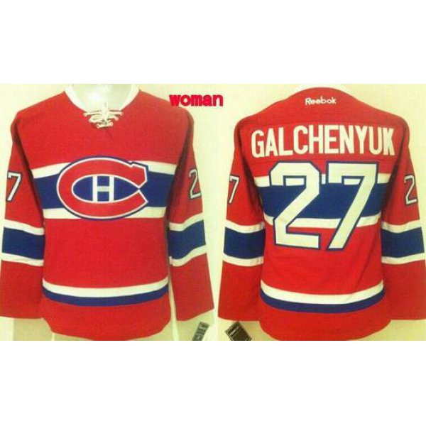 Women's Montreal Canadiens #27 Alex Galchenyuk Reebok Red 2015-16 Home Premier Jersey