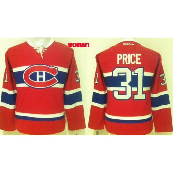 Women's Montreal Canadiens #31 Carey Price Reebok Red 2015-16 Home Premier Jersey
