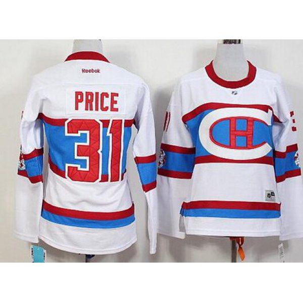 Women's Montreal Canadiens #31 Carey Price Reebok White 2016 Winter Classic Premier Jersey