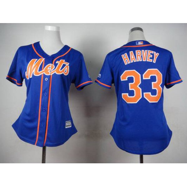 Women's New York Mets #33 Matt Harvey Blue Jersey