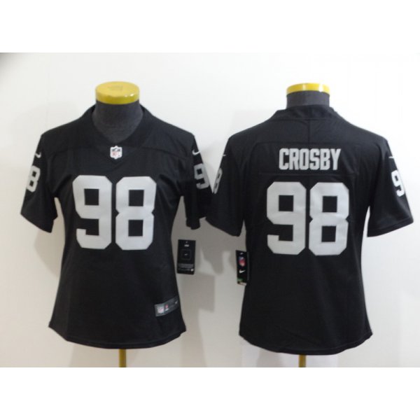 Women's Oakland Raiders #98 Maxx Crosby Black 2017 Vapor Untouchable Stitched NFL Nike Limited Jersey