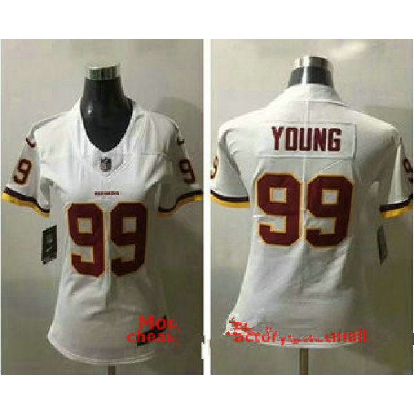 Women's Washington Redskins #99 Chase Young White 2020 NEW Vapor Untouchable Stitched NFL Nike Limited Jersey