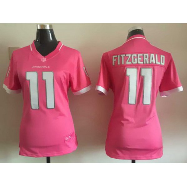 Women's Arizona Cardinals #11 Larry Fitzgerald Pink Bubble Gum 2015 NFL Jersey