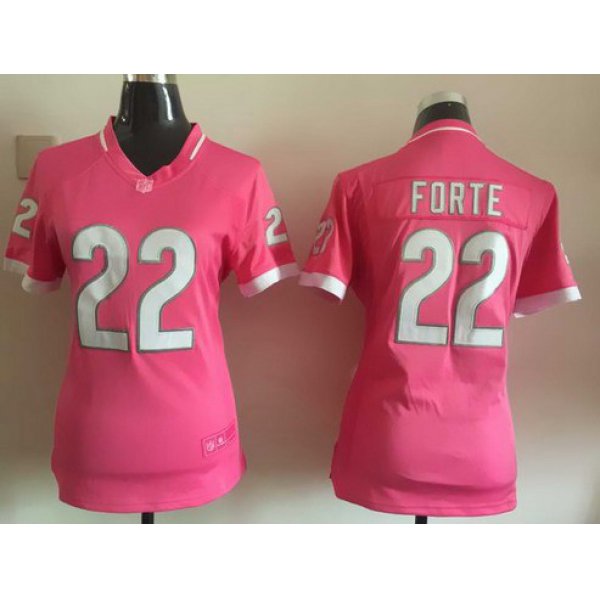 Women's Chicago Bears #22 Matt Forte Pink Bubble Gum 2015 NFL Jersey