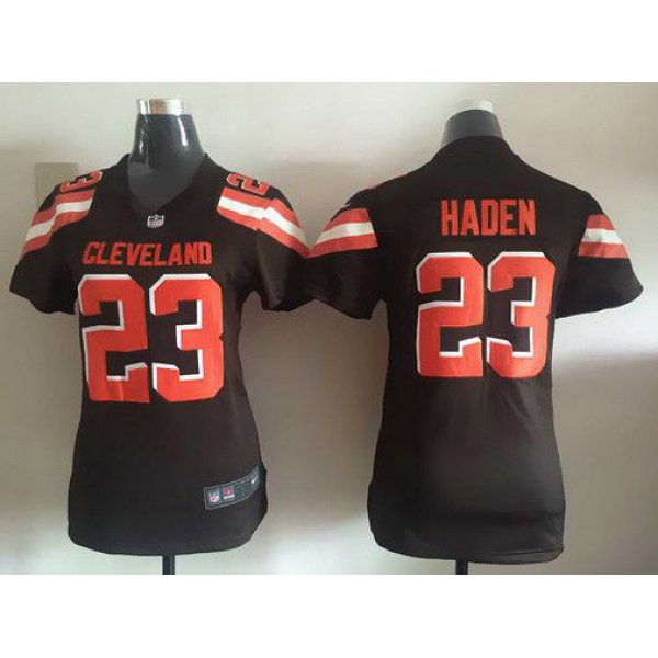Women's Cleveland Browns #23 Joe Haden Brown Team Color 2015 NFL Nike Game Jersey