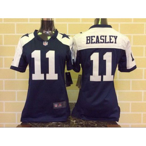Women's Dallas Cowboys #11 Cole Beasley Navy Blue Thanksgiving Alternate NFL Nike Game Jersey