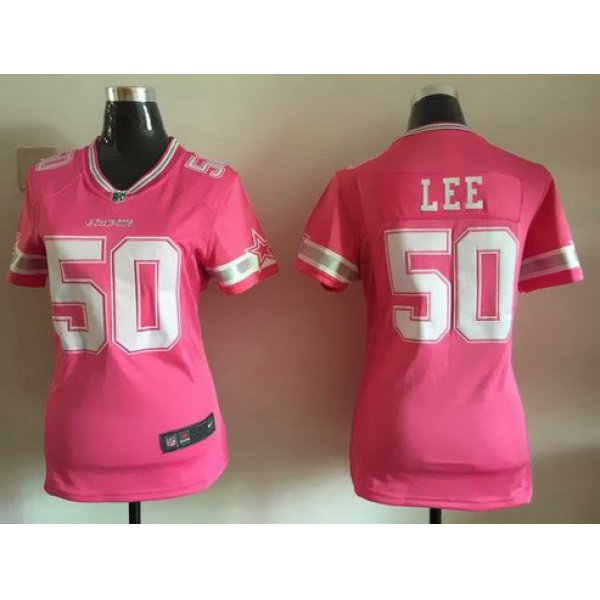 Women's Dallas Cowboys #50 Sean Lee Pink Bubble Gum 2015 NFL Jersey