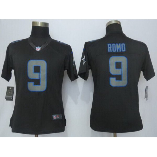 Women's Dallas Cowboys #9 Tony Romo Black Impact NFL Nike Limited Jersey