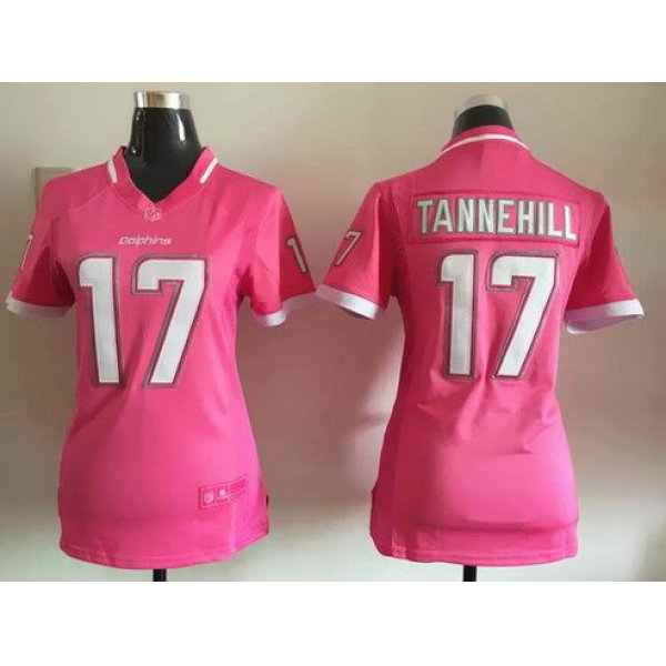 Women's Miami Dolphins #17 Ryan Tannehill Pink Bubble Gum 2015 NFL Jersey