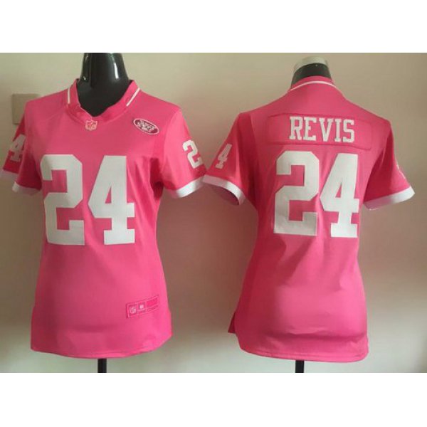 Women's New York Jets #24 Darrelle Revis Pink Bubble Gum 2015 NFL Jersey