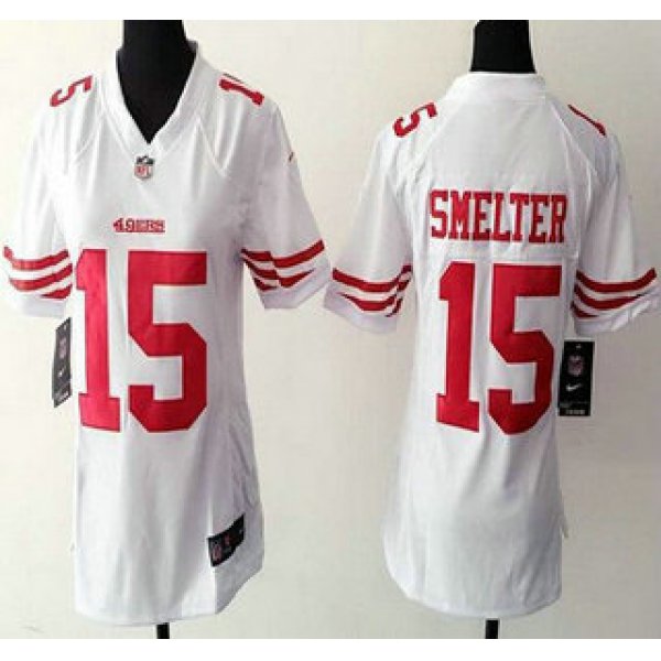 Women's San Francisco 49ers #15 DeAndre Smelter Nike White Game Jersey