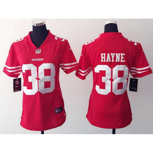 Women's San Francisco 49ers #38 Jarryd Hayne Scarlet Red Team Color NFL Nike Game Jersey