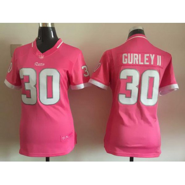 Women's St. Louis Rams #30 Todd Gurley II Pink Bubble Gum 2015 NFL Jersey