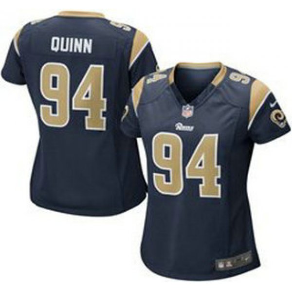 Women's St. Louis Rams #94 Robert Quinn Navy Blue Team Color NFL Nike Game Jersey