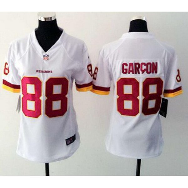 Women's Washington Redskins #88 Pierre Garcon White Road NFL Nike Game Jersey