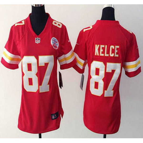 Women's Kansas City Chiefs #87 Travis Kelce Red Team Color NFL Nike Game Jersey