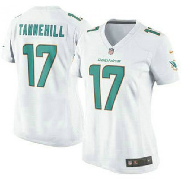 Women's Miami Dolphins #17 Ryan Tannehill White Road NFL Nike Game Jersey