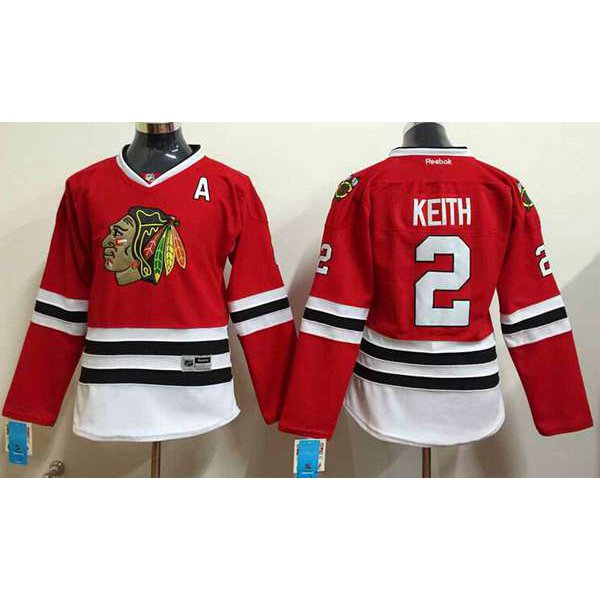 Chicago Blackhawks #2 Duncan Keith Red Womens Jersey