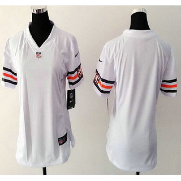 Women's Chicago Bears Blank White Road NFL Nike Game Jersey