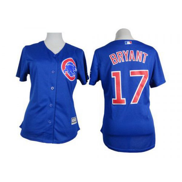 Women's Chicago Cubs #17 Kris Bryant Blue Jersey