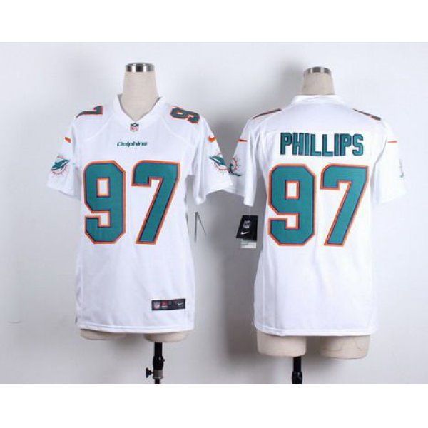 Women's Miami Dolphins #97 Jordan Phillips Nike White Game Jersey