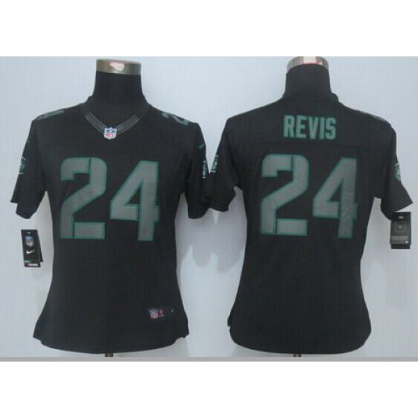 Women's New York Jets #24 Darrelle Revis Nike Black Impact Limited Jersey